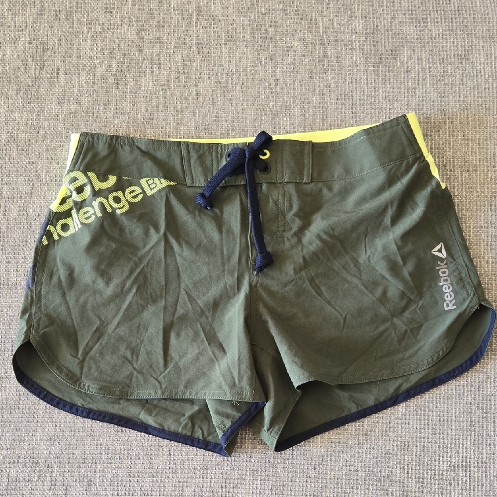 Reebok Women's Olive and Navy Athletic Shorts